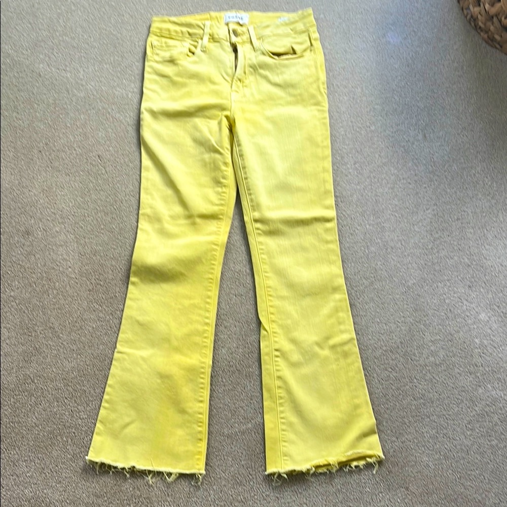 Frame Denim Yellow Mini Boot Cut